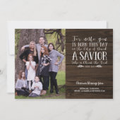 木素朴の聖書聖句の休日の写真 シーズンカード (正面)