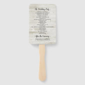 木素朴の花ストリングライト結婚式 プログラム ハンドファン (裏面)