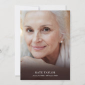 木素朴の葬儀お祝いの写真 招待状 (裏面)