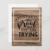 木素朴の贈り物に引用文が付いたやる気を起こさせる (正面/裏面)