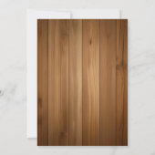 木素朴の赤い花ロマン結婚チック 招待状 (裏面)