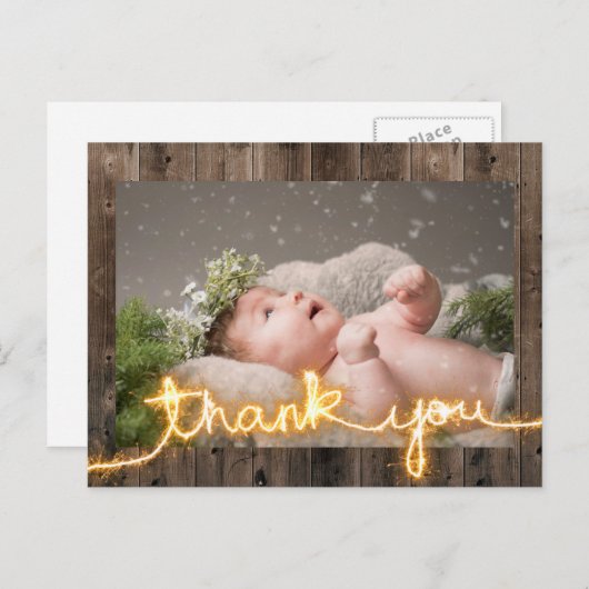 木素朴の赤ちゃんシャワー写真 ポストカード (正面/裏面)