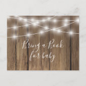 木素朴の赤ちゃんQ赤ちゃんシャワー予約カードを持参 インビテーションポストカード (裏面)