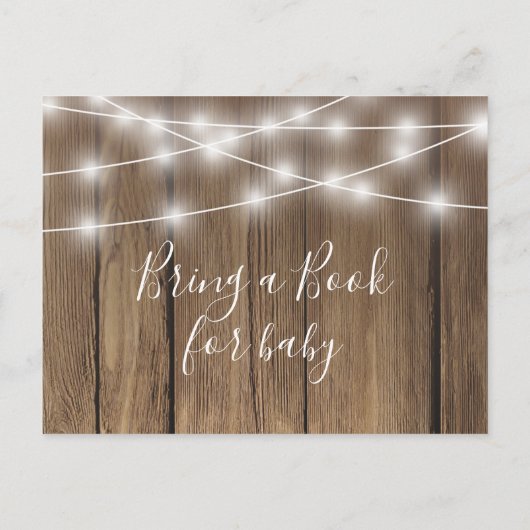 木素朴の赤ちゃんQ赤ちゃんシャワー予約カードを持参 インビテーションポストカード (裏面)