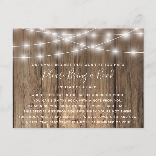 木素朴の赤ちゃんQ赤ちゃんシャワー予約カードを持参 インビテーションポストカード (正面)