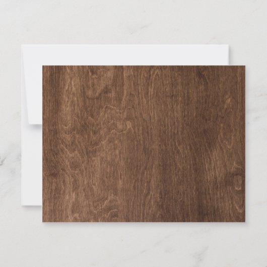 木素朴の赤ん坊の息の弦ライト花嫁 招待状 (裏面)