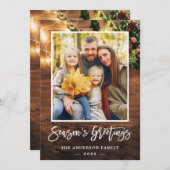 木素朴の輝きライトシーズンのグリーティングフォト シーズンカード (正面/裏面)