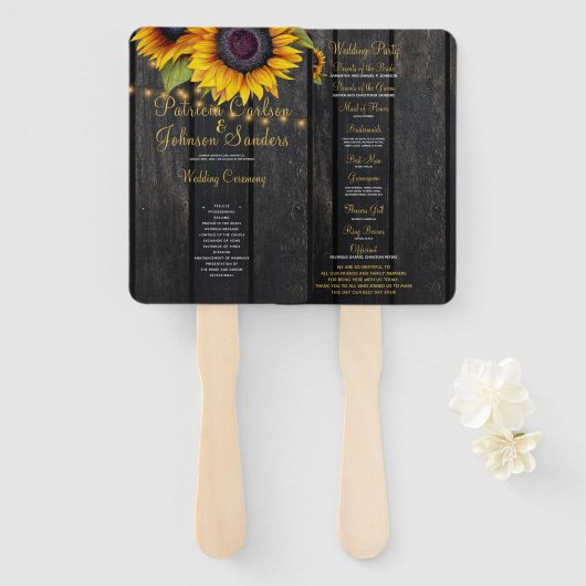 木素朴の陽花が式結婚を照らす ハンドファン (正面&裏面)