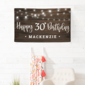 木素朴の30歳の誕生日にストリングライト 横断幕 (インサイチュ)