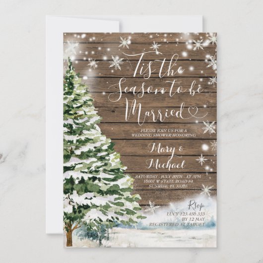 木素朴は今シーズン結婚した 招待状 (正面)