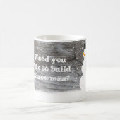 「木素朴は雪だるまを作るのが好き?」マグカップ コーヒーマグカップ (中央)