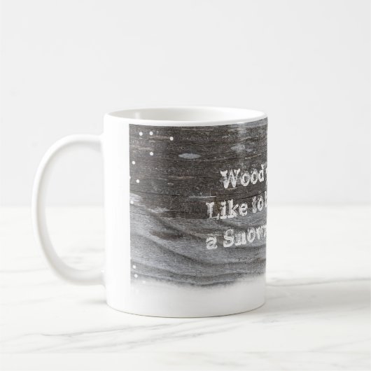 「木素朴は雪だるまを作るのが好き?」マグカップ コーヒーマグカップ (左)