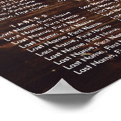 木素朴ひまわり結婚の座席表8 ポスター (角)