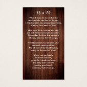 木素朴ひまわり記念写真祈りの言葉カード (裏面)