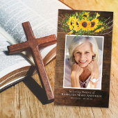 木素朴ひまわり記念祈りの言葉カード