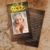 木素朴ひまわり記念祈りの言葉カード