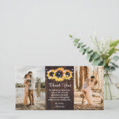 木素朴ひまわり2写真 サンキューカード (スタンド正面)