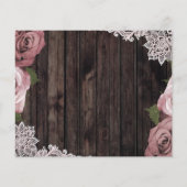 木素朴ほこりっぽいピンクのバラの写真デートを保存 (裏面)