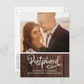 木素朴タイポグラフィ結婚延納 ポストカード (正面/裏面)