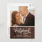 木素朴タイポグラフィ結婚延納 ポストカード (正面/裏面)