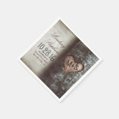 木素朴ハート付き国結婚式ナプキン スタンダードカクテルナプキン (角)