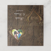 木素朴ハート写結婚真 プレイスカード (外部開封)