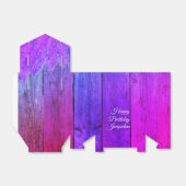 木素朴ピンクと紫の薄紫パーソナライズされた フェイバーボックス (折り畳みなし)