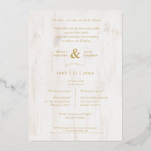 木素朴ファンシーの背景の植物枝 箔招待状 (裏面)