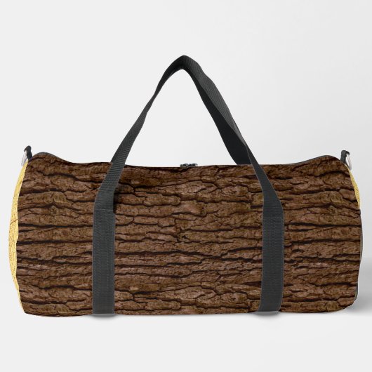 木素朴フェイク粒の樹皮 ダッフルバッグ (正面)