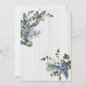 木素朴フローラと松の冬の結婚式 招待状 (裏面)