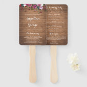 木素朴フローラ婚礼ファン ハンドファン (正面&裏面)