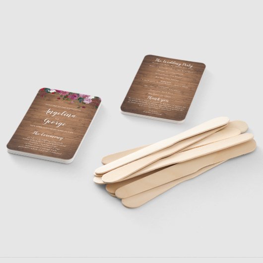 木素朴フローラ婚礼ファン ハンドファン (組立なし)