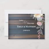 木素朴フローラ結婚サンキューカード (正面)