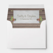 木素朴フローラ結婚式招待状