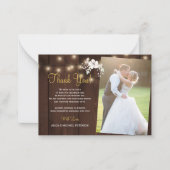 木素朴フローラ2枚結婚の写真感謝していYou ノートカード (正面)