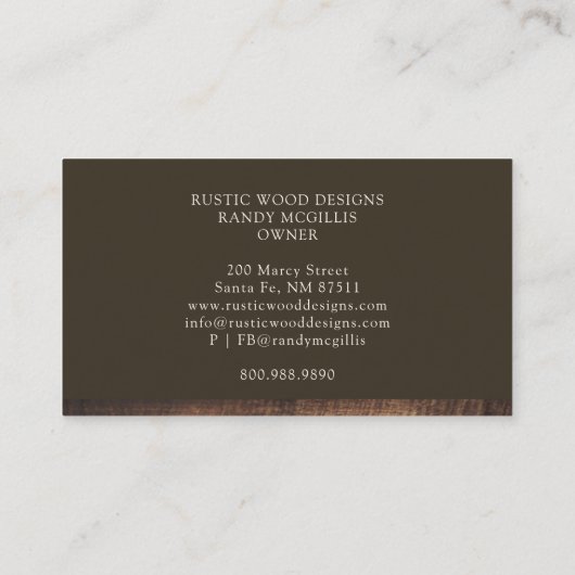 木素朴モダン工木工 名刺 (裏面)