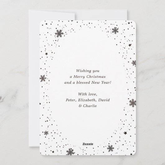 木素朴写真スノーフレーク シーズンカード (裏面)