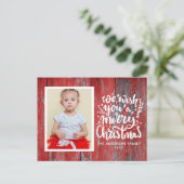 木素朴写真メリークリスマスカード ポストカード (スタンド正面)