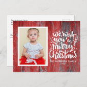 木素朴写真メリークリスマスカード ポストカード (正面/裏面)