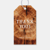 木素朴切りモノグラム結婚ありがとう ギフトタグ (正面)