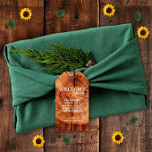 木素朴切りモノグラム結婚の歓迎 ギフトタグ