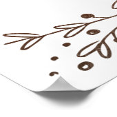 木素朴切り銅箔の結婚ウェルカムサイン ポスター (角)