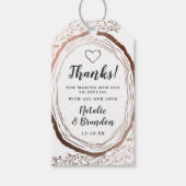 木素朴切り銅箔結婚ありがとう ギフトタグ (正面)