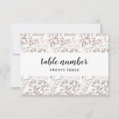 木素朴切り銅結婚のテーブル番号 招待状 (正面)
