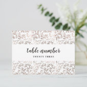 木素朴切り銅結婚のテーブル番号 招待状 (スタンド正面)