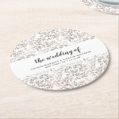 木素朴切銅箔秋秋モノグラム ラウンドペーパーコースター (アングル)