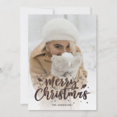 木素朴台雪写真クリスマスカード シーズンカード (正面)