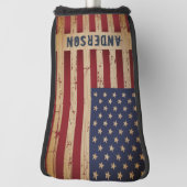 木素朴国パーソナライズされた国国旗 ゴルフヘッドカバー (回転90)