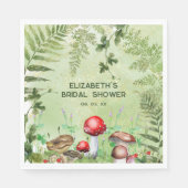 木素朴地緑きのこ菌類シダ スタンダードランチョンナプキン (正面)