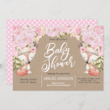 木素朴地、ピンクのフローラ、女の子シャワー